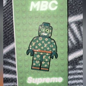 Supreme/LV Green Robot Enamel Pin
